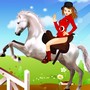 Joue � Mathilde sur son cheval