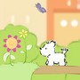 Ton chien blanc dans le parc